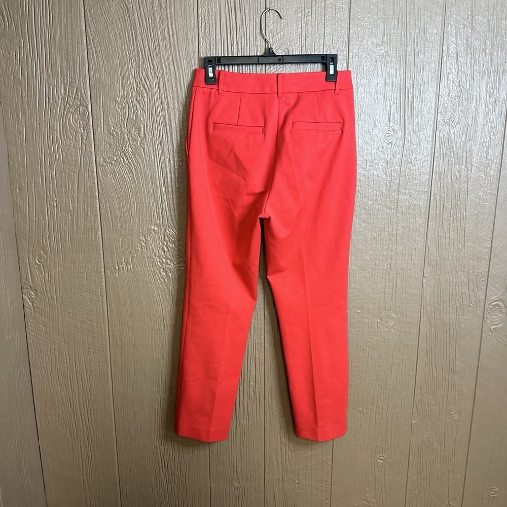 Boden Richmond Red Viscose Blend Straight Leg Trouser Pants Size 6 Petite Work - Picture 5 of 7